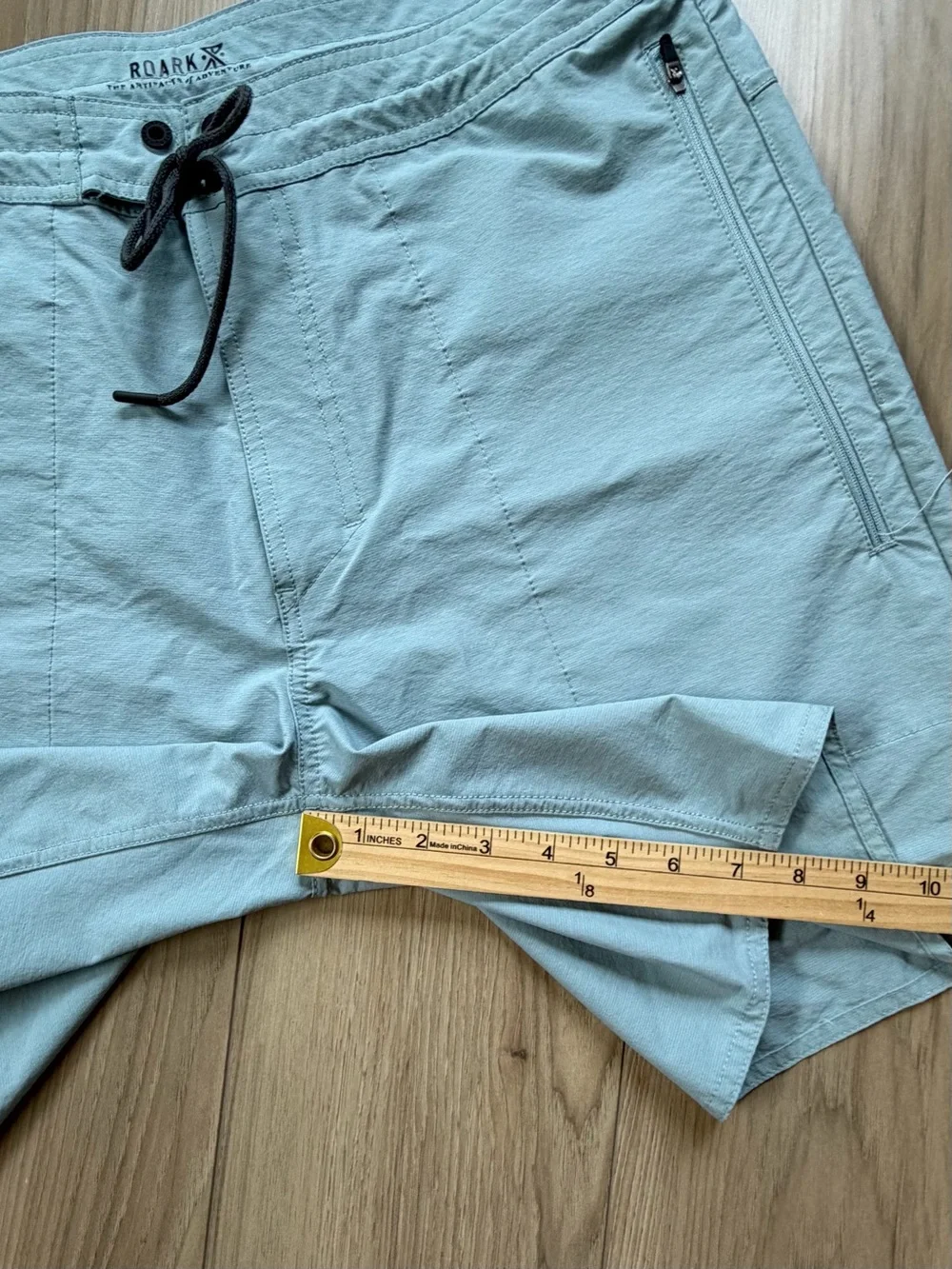 Roark Men's Layover Trail 2.0 Agave Blue Nylon Shorts Sz 34 NWOT